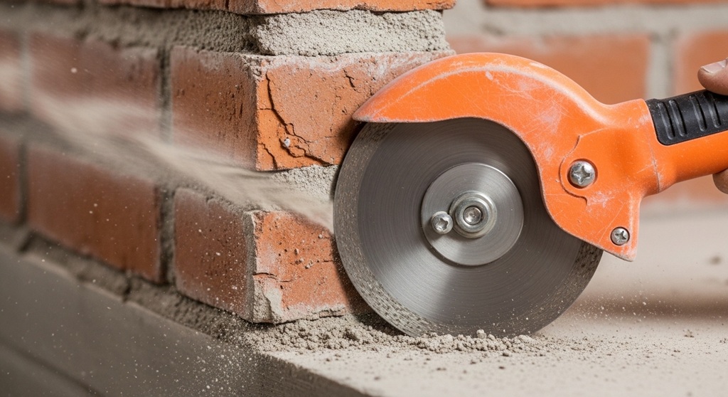 Using angle grinder for polishing stainless steel surface