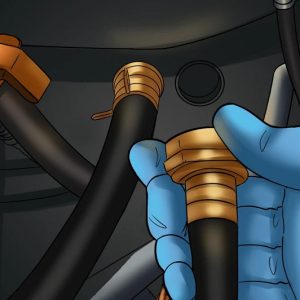 How do I know which heater core hose is inlet and outlet